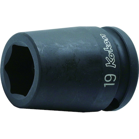 Ko-Ken Tools Socket 19mm 6 Point 47.5mm 5/8 Sq. Drive 15400M-19